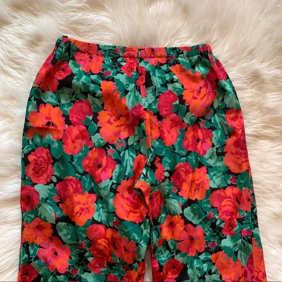 New! GUCCI 100% Silk Floral Snake Print Brocade Pants - Picture 9 of 11